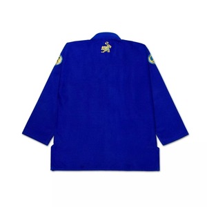 Pantalones de BJJ Azules 100% Algodón, Corte Regular, Logotipo Frontal, Unisex, para Bebés y Niños Pequeños, Ropa de Artes Marciales, Elásticos, Teñido Liso, En Stock, 480g - Product Image 4