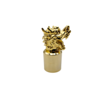 Bouchon de bouteille élégant à tête de dragon avec couvercle en métal zamac en métal de qualité supérieure pour une fermeture sécurisée