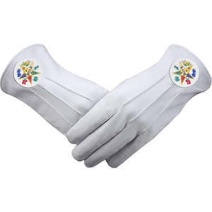 Guantes Past Grand Masters Blue Lodge 100% Algodón Negros, Regalia Masónica, Guantes para Manos de Francmasones - Product Image 5