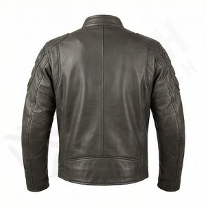 Veste en cuir pour homme NAI-0454A, vêtements de moto, veste de motard, vêtements de protection pour moto en gros, couleur personnalisée - Product Image 2