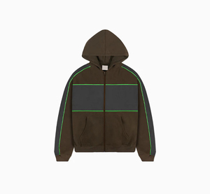 High Quality Premium Color Block Windbreaker 2-Piece Tracksuit Hoodie <b>Set</b> Outdoor Running Training Sportswear Custom Fit - Product Image 3