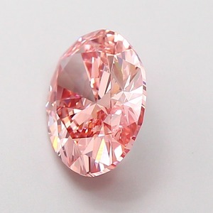 Diamant CVD rose vif fantaisie de forme ovale modifiée, cultivé en laboratoire, 2 carats, clarté VS1, polissage excellent, diamant non monté pour bijoux - Product Image 2