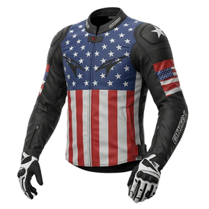 Chaqueta de Motociclismo Profesional para Hombre, de Cuero Vacuno Genuino, con Protección de Nivel 2 CE y Soporte para la Espalda - Product Image 1