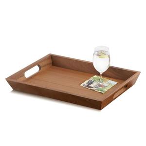 Bandeja de servir de madera pulida hecha a mano, forma rectangular, para exhibir alimentos, uso doméstico, accesorios para el hogar, bandejas para aperitivos y bebidas - Product Image 2
