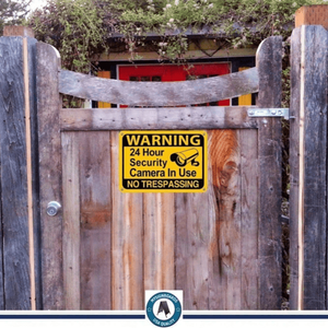 ป้ายเตือนความปลอดภัยโลหะทนทานต่อสภาพอากาศ CIFbuy พร้อมกล้องวงจรปิด 24 ชั่วโมงสำหรับสนามหญ้าและสวน  TikTok สำหรับบริการ Temu Pick - Product Image 1