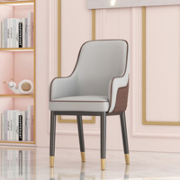 Chaise de salle à manger Orange Brown Diamond Stitching Silla De Lujo Para Comedor avec pieds dorés, mobilier moderne pour la maison