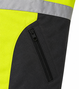 Veste de travail haute visibilité réfléchissante, résistante à l'eau, couleur lime charbon, à capuche, dos en X, personnalisable, vente en gros, coque 300D - Product Image 6