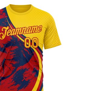 Regular Fit Printed T-Shirt For Men 100% Polyester Made Custom Size Quick Dry Lightweight Summer Wear T-Shirts - Product Image 2