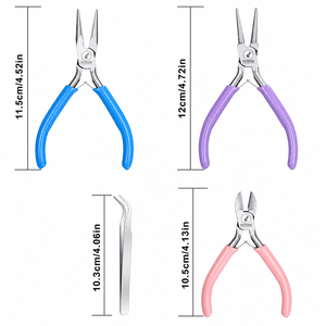 3pcs Stainless Steel Jewelry <b>Pliers</b> <b>Set</b> Needle Nose Round Nose Wire Cutter Tools for Jewelry Making Beading DIY Craft Repair - Product Image 3