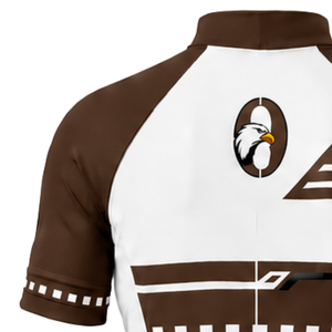 Custom Brown <b>White</b> <b>Cycling</b> <b>Jersey</b> Short Sleeve Full Zip Bike Shirt Breathable Racing Sportswear Custom Team <b>Cycling</b> Apparel - Product Image 3