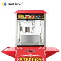Máquina de Palomitas Eléctrica Comercial con Carrito Retro, Palomitera Automática con Ruedas para Fiestas, Certificación CE, Venta al por Mayor