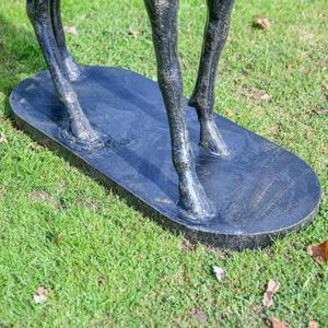 Statue de renne en bois de cerf faite à la main pour accessoires de jardin, décoration de Noël - Product Image 2