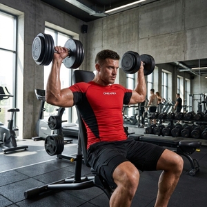 Men <b>Compression</b> T <b>Shirt</b> Red <b>Black</b> Short Sleeve Athletic Gym Training Sportswear Custom Logo Fitness Running Workout <b>Shirt</b> - Product Image 5