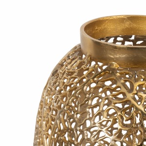 Vase en aluminium de conception moderne avec un design ajouré complexe, pour la décoration de la maison, offrant des options de personnalisation. - Product Image 5