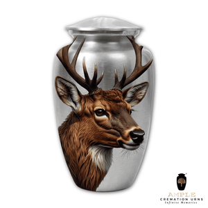 Urne funéraire en forme de tête de cerf, en aluminium de qualité supérieure, écologique, personnalisable, pour cendres d'adultes, capacité de 220 pouces cubes - Product Image 5