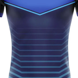 Camiseta de Rugby Personalizada al por Mayor para Hombre, Sublimada en Azul Marino, Línea en Y en el Pecho, Uniforme de Partido de Alta Resistencia, Ropa de Rugby OEM - Product Image 2