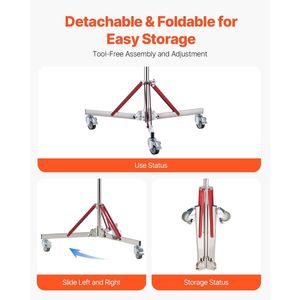 Supporto per treppiede per illuminazione fotografica resistente da 4,5 piedi/320cm con ruote altezza Max 10, 5 piedi/320cm - Product Image 6
