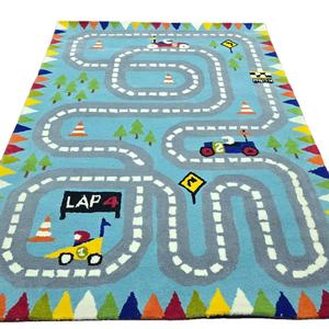 Tapis de haute touffeté 4x6 fait à la machine Super Design bleu tufté artisans indiens tufté disponible 8x10 9x12 10x14 12x15 - Product Image 1