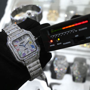 Montre mécanique à cadran carré avec chiffres romains, bracelet bicolore, montre-bracelet ton sur ton - Product Image 3