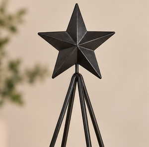 AK Brass Unique Design Metal Christmas <b>Decor</b> Piece Black Finished With Top <b>Star</b> Attractive Table <b>Decor</b> Item For Christmas <b>Decor</b> - Product Image 2