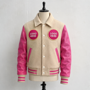 Veste universitaire personnalisée OEM, veste de baseball, veste letterman, patchs brodés en chenille, veste bomber, veste universitaire style collège - Product Image 2