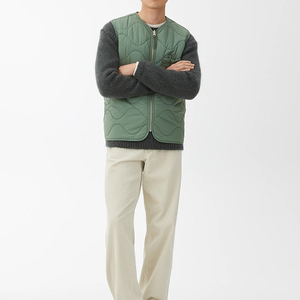 Gilet matelassé sans manches pour homme, chaud et épais, design brillant, avec logo personnalisé, service OEM - Product Image 1
