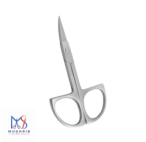Ciseaux à ongles ergonomiques à anneaux, droits/courbés, finition mate, 9,50 cm, en acier inoxydable, lame droite et tranchante - Product Image 5