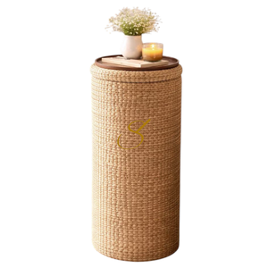 Handmade Water Hyacinth <b>Corner</b> <b>Table</b>: Boho <b>Storage</b> Basket (72x30cm) - Product Image 2