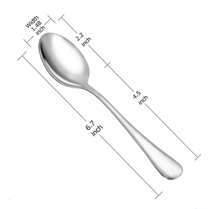 Cuchara de Acero Inoxidable de 6.7 Pulgadas, Cuchara de Calidad Alimentaria Premium, Cuchara Larga para Postre, Café y Té - Product Image 2