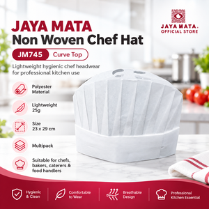 JM745 Non Woven Square <b>Chef</b> <b>Hat</b> Polyester Lightweight Hygienic Adjustable Breathable Unisex for Restaurant Bakery Catering Staff - Product Image 5