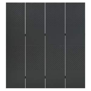 ฉากกั้นห้อง 4 บาน สีแอนทราไซต์ ขนาด 63"x70.9" ผลิตจากเหล็ก - Product Image 2