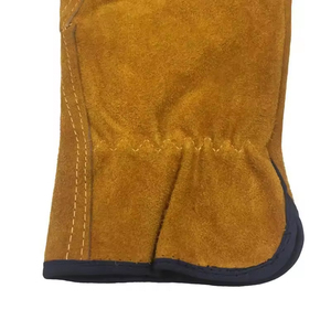 Cow Leather <b>Driver</b> <b>Gloves</b> Straight Thumb Heavy Duty Driving Work <b>Gloves</b> Full Finger Protection Construction Working <b>Gloves</b> - Product Image 5