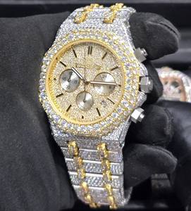 Montre mécanique de luxe en moissanite, diamant taille brillant VVS1, style mode, affaires, hip-hop, bracelet en alliage serti de pierres, édition limitée - Product Image 5