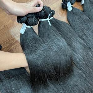 Black friday Sale 100% Extensions de cheveux Remy vietnamiens cheveux humains noirs droits naturels sans perte de stock prêt - Product Image 4