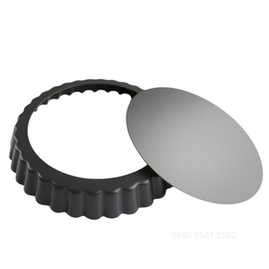 Molde para Tartas Negro de 9 Pulgadas con Fondo Extraíble, Molde para Tartas de Aluminio para Hornear Tartas, Pasteles, Quiches, Brownies - Product Image 3