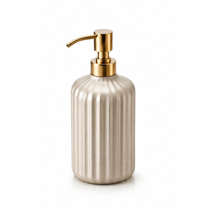 Distributeur de savon vintage en bronze antique, luxueux, avec motif damassé en résine, pompe à savon liquide pour hôtel et maison. - Product Image 6