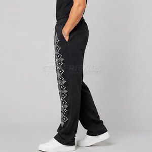 Pantalones Casuales para Hombre, 100% Algodón, con Detalles de Pedrería, Ajuste Cómodo para un Estilo Diario Moderno y Elegante - Product Image 3