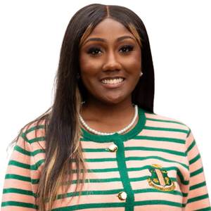 AKA Cárdigan a rayas para mujer, suéter de punto con botones en la parte delantera, rayas rosas y verdes, estilo preppy, informal, elegante, ajuste suave - Product Image 2