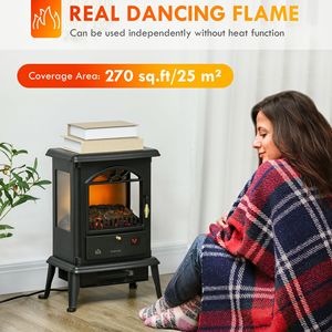Caminetto Elettrico a Infrarossi Realistico Autoportante con Temperatura Regolabile e Timer per Uso Domestico - Product Image 4