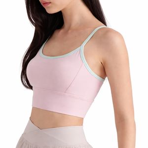 Sujetador deportivo con tiras en la espalda para mujer, transpirable, para yoga, gimnasio, fitness, entrenamiento, de secado rápido, suave, cómodo, para uso diario. - Product Image 4