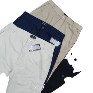 100% algodón Cargo pantalones largos antiarrugas estilo de trabajo informal pantalones de chándal holgados cintura media ajuste holgado lavado de colores técnicas arrugadas - Product Image 2