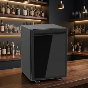Mini <b>Fridge</b> with Compressor Compact Hotel Refrigerator Silent Cooling Mini <b>Bar</b> <b>Fridge</b> for Hotels Resorts Offices - Product Image 3