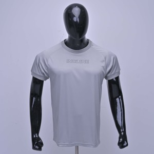 เสื้อยืดคอกลมแขนสั้นสีเทาแบบยูนิเซ็กส์ แห้งเร็ว สปอร์ต ทรงโอเวอร์ไซส์ ผ้าคอตตอนเจอร์ซีย์ถัก พิมพ์ลายตามสั่ง สำหรับฤดูใบไม้ผลิและฤดูร้อน - Product Image 1