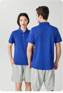 เสื้อโปโลผู้ชายสีฟ้าอ่อนลายเรขาคณิต ผ้าฝ้ายปิเก้ แขนสั้น ระบายอากาศได้ดี สวมใส่สบาย ทรงปกติ - Product Image 4