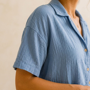 Ensemble de pyjama en gaze de coton pour femmes, respirant, écologique, en tissu musulman, vêtements de détente, vêtements de nuit pour femmes, été - Product Image 5