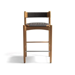 Taburete de Bar Moderno de Madera de Teca, Diseño Ecológico y Duradero, Directo de Fábrica, para Proyectos de Hoteles y Restaurantes - Product Image 6