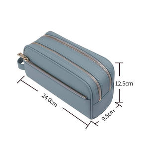 Custom Vintage Travel Waxed Canvas and Leather Toiletry Bag Mens Dopp <b>Kit</b> for <b>Shaving</b> and Cosmetic Storage bag for sale. - Product Image 2