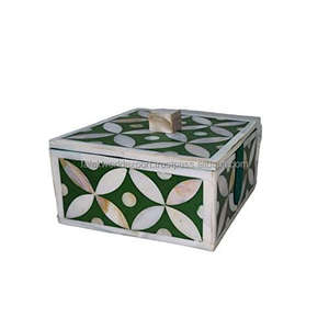 Posavasos de nácar con soporte Juego de posavasos de nácar premium brillante Posavasos de piedra para hoteles y restaurantes de FWE - Product Image 6