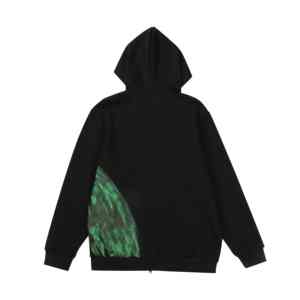 Sudadera con capucha y cremallera para hombre con estampado de esqueleto grande, a la moda - Product Image 5