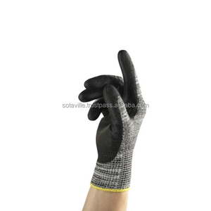 Gants de sécurité anti-coupure SOTAVILLE modèle 48-705, best-seller, doublure sans couture, poignet tricoté offrant une flexibilité et un ajustement parfaits, gants noirs - Product Image 1